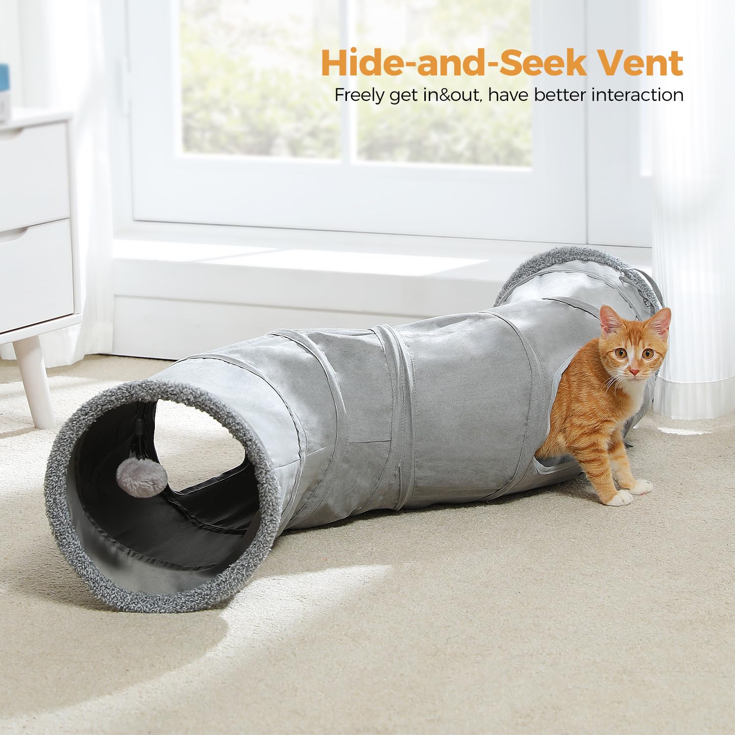 PAWZ Road cat tunnel peep holes for observation and playful peeking