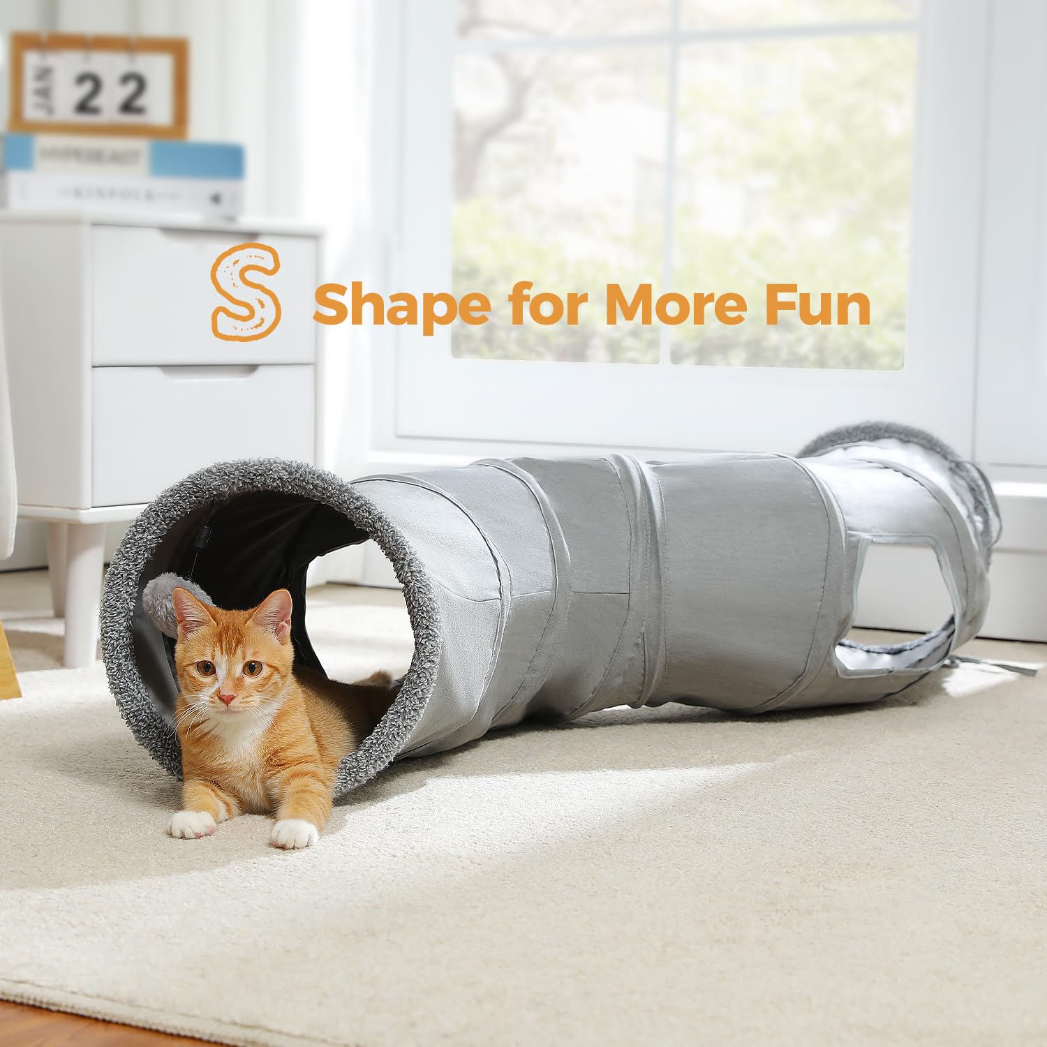 PAWZ Road cat tunnel folds flat for safe storage and portability