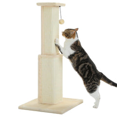 PAWZ Road large scratching post beige with sturdy base for furniture protection.