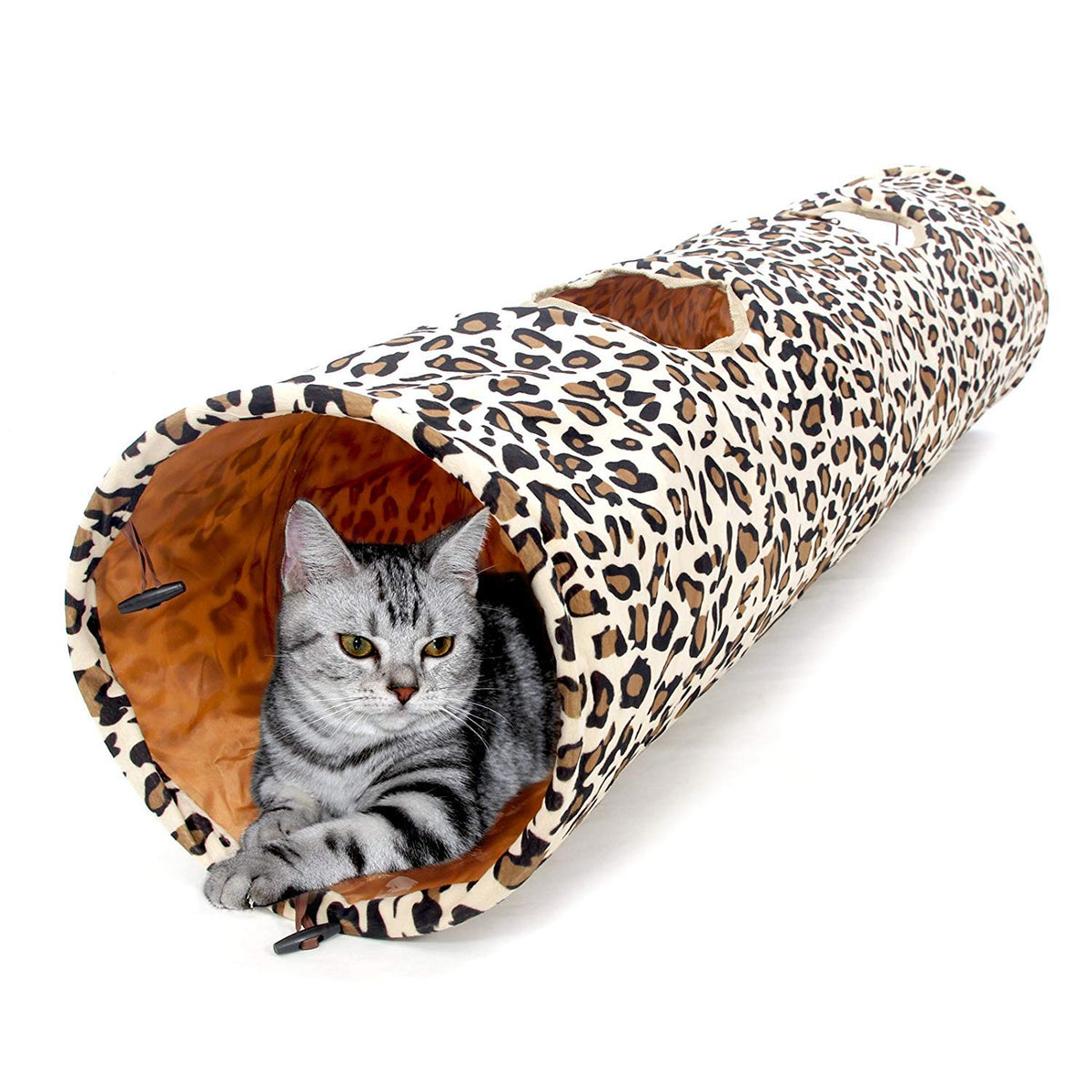 PAWZ Road XL tunnel fully extended shows extra length for big-cat play and exploration.
