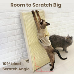 Pawzentic cat-scratcher stable-mortise-tenon design prevents tipping during climbing and scratching