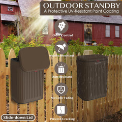 PAWZIDEA 2.1-gallon capacity bin fits small dogs and cats waste with room to spare.