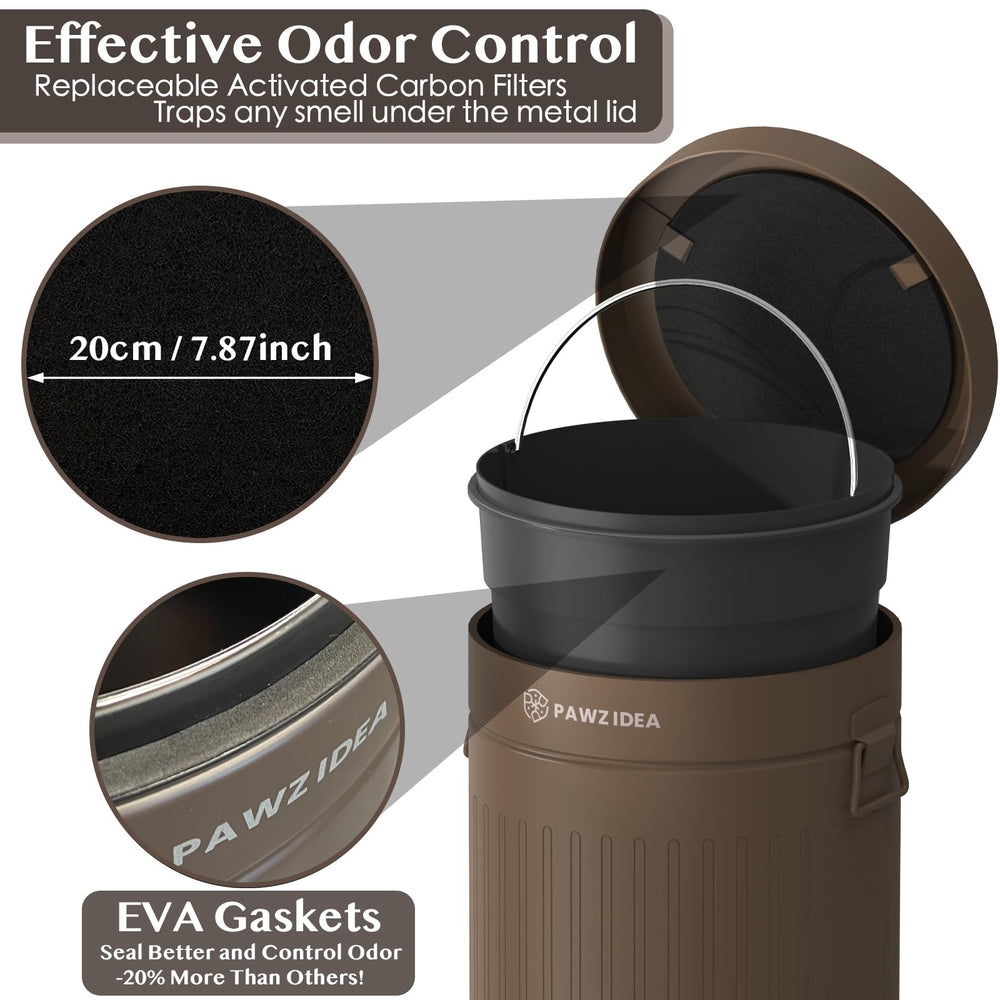 PAWZIDEA carbon filter 7.8-inch replacement for effective odor control outdoors.