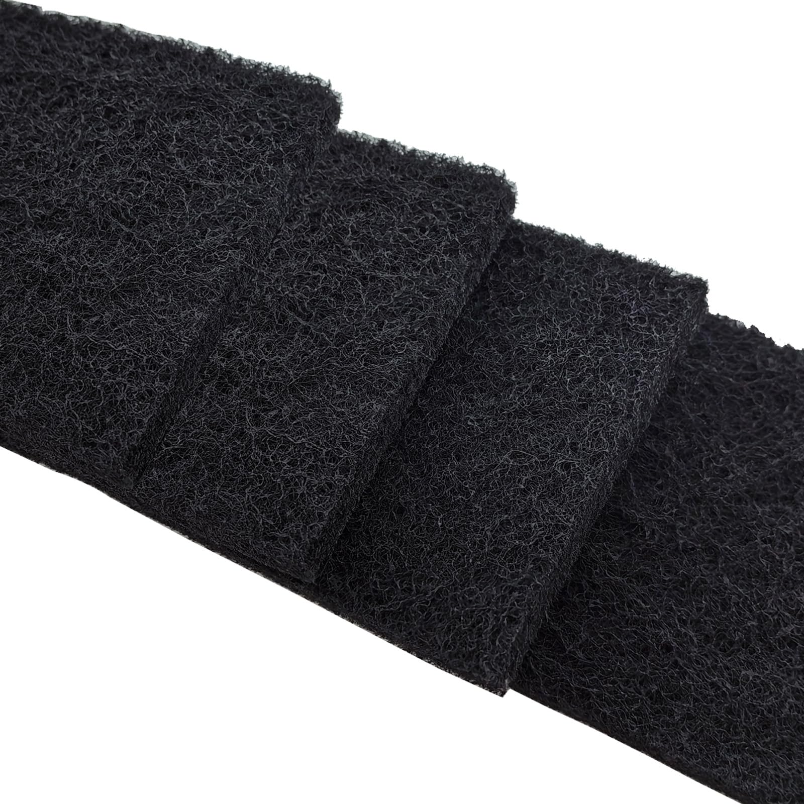 PAWZIDEA carbon filter square closeup showing high-density odor adsorption for pet waste areas.