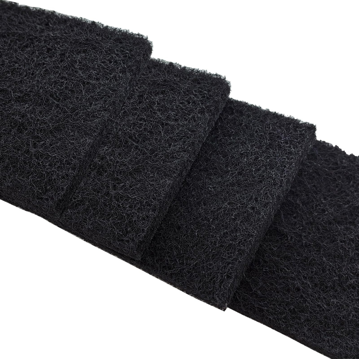 PAWZIDEA carbon filter square closeup showing high-density odor adsorption for pet waste areas.
