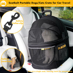 PAWZIDEA detachable carrier secures pets during car travel
