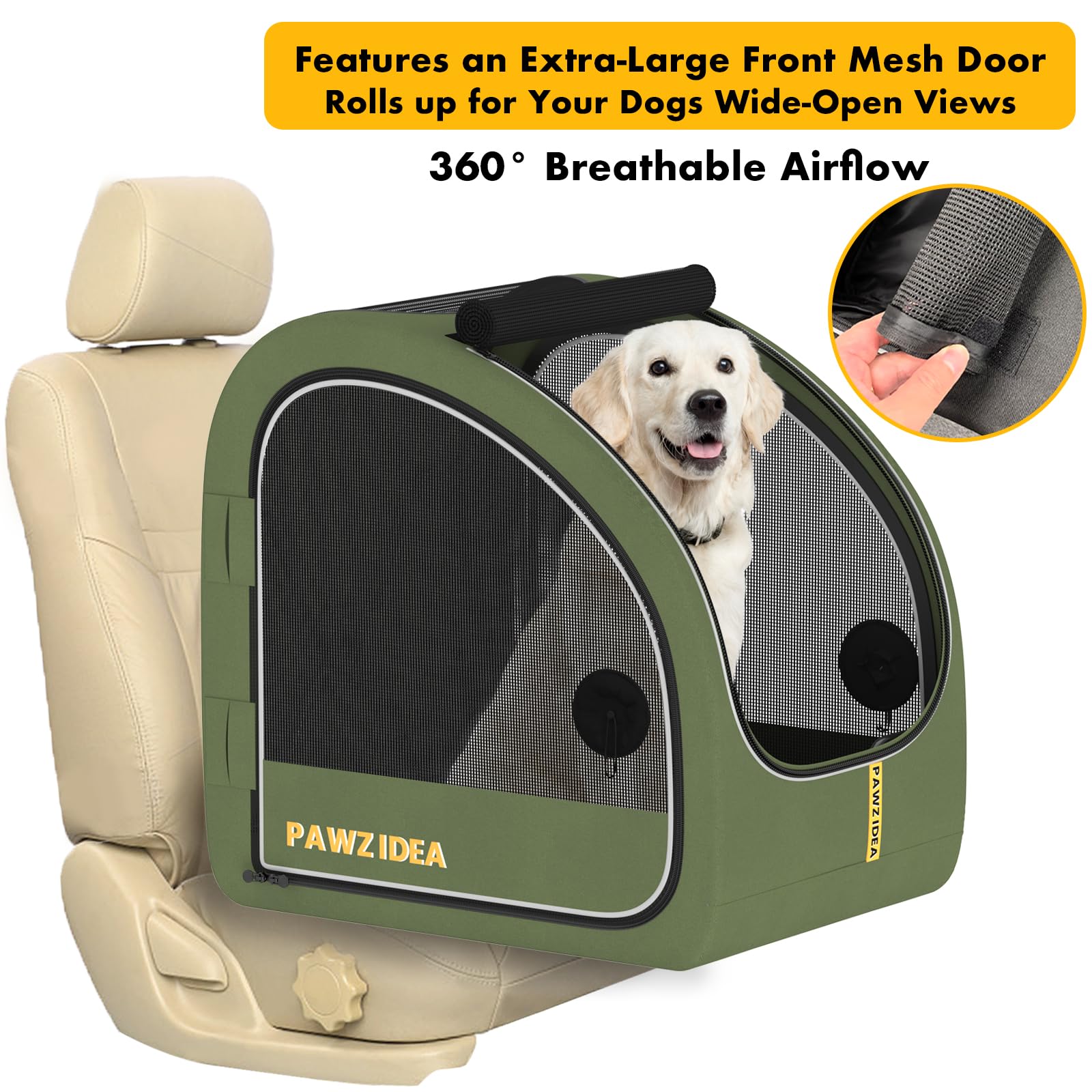 PAWZIDEA fold-flat design allows compact storage after trips