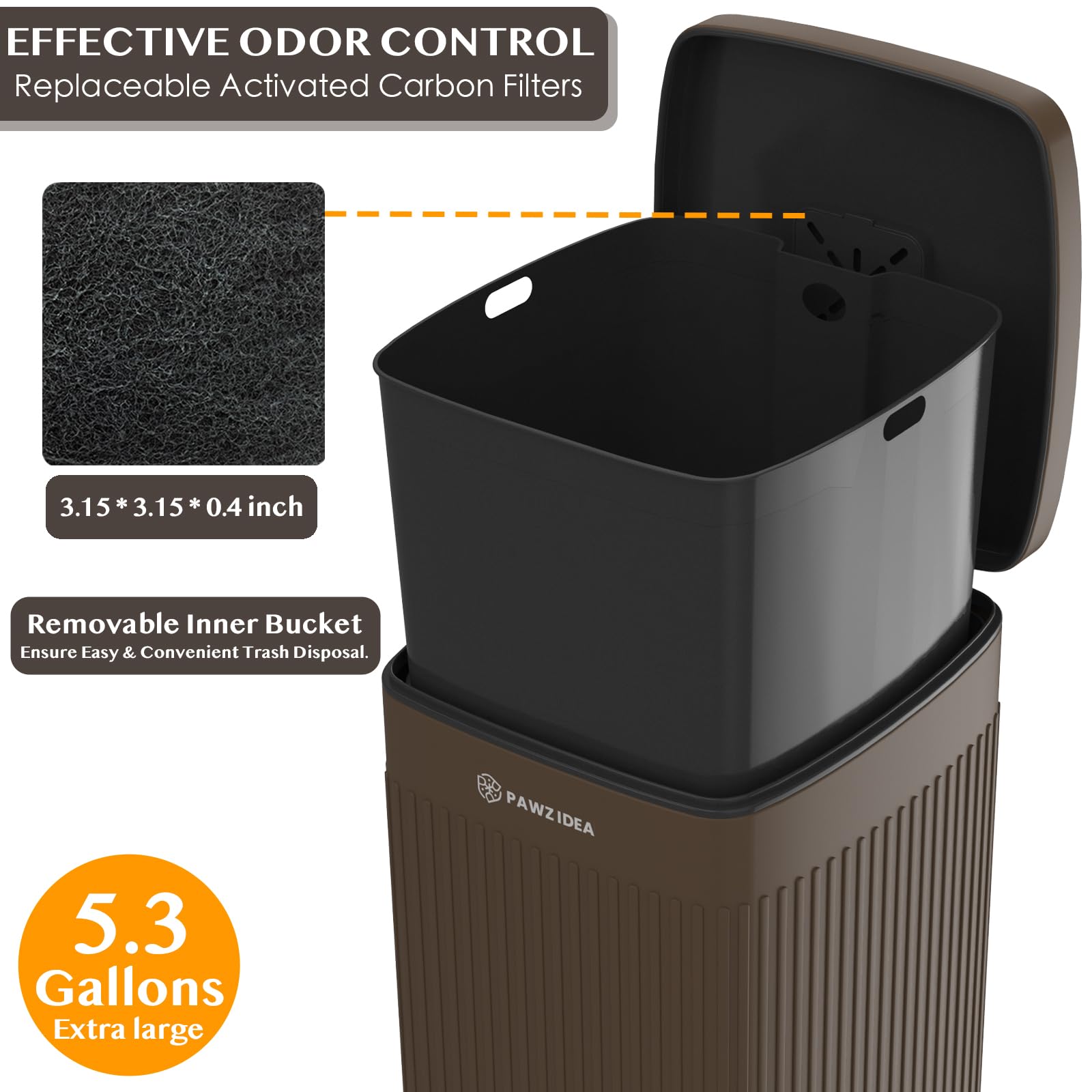 PAWZIDEA foot-pedal station enables hands-free, clean disposal.