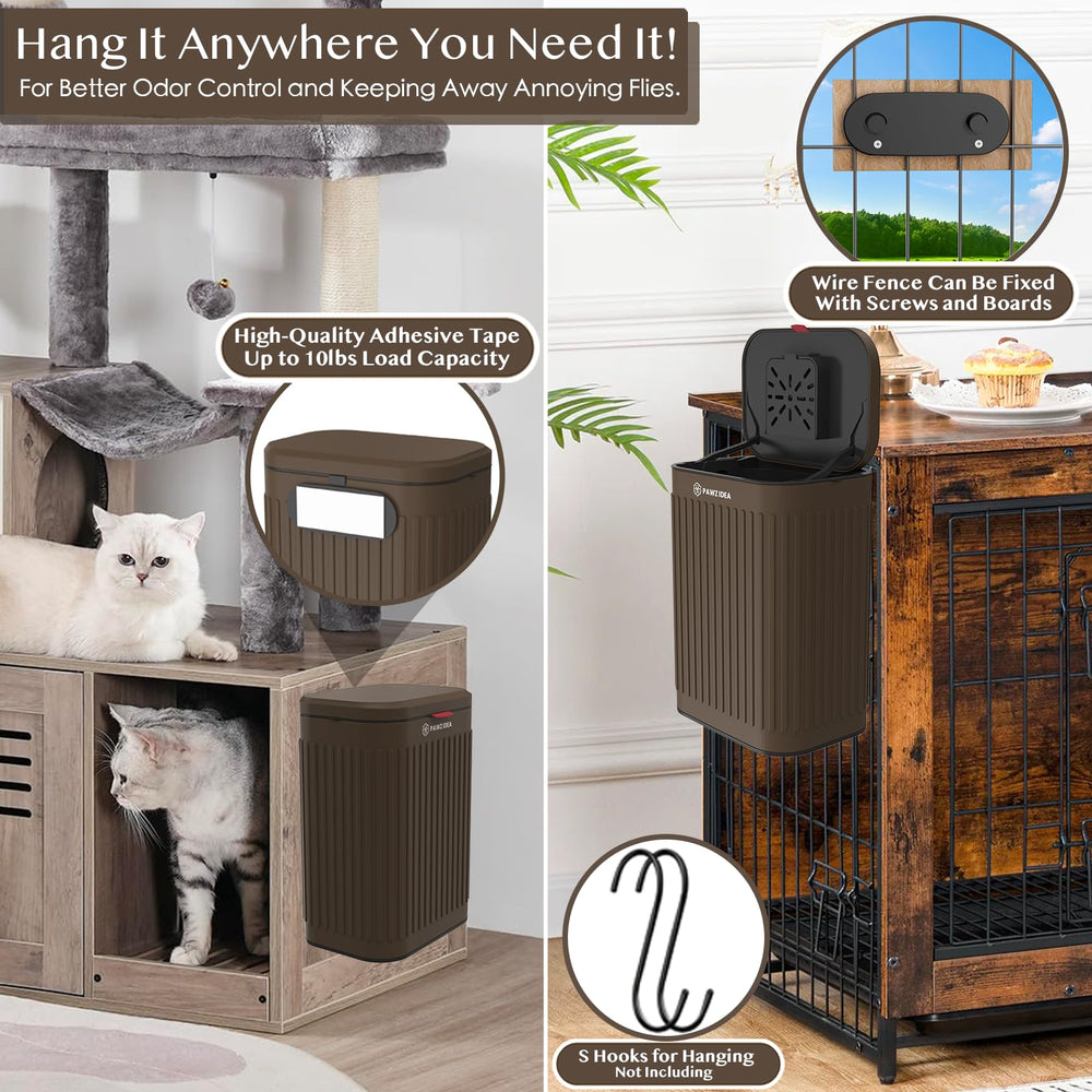 PAWZIDEA removable inner bin makes emptying quick and easy.