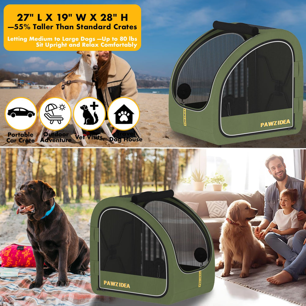 PAWZIDEA side doors enable easy entry and exit for pets on trips