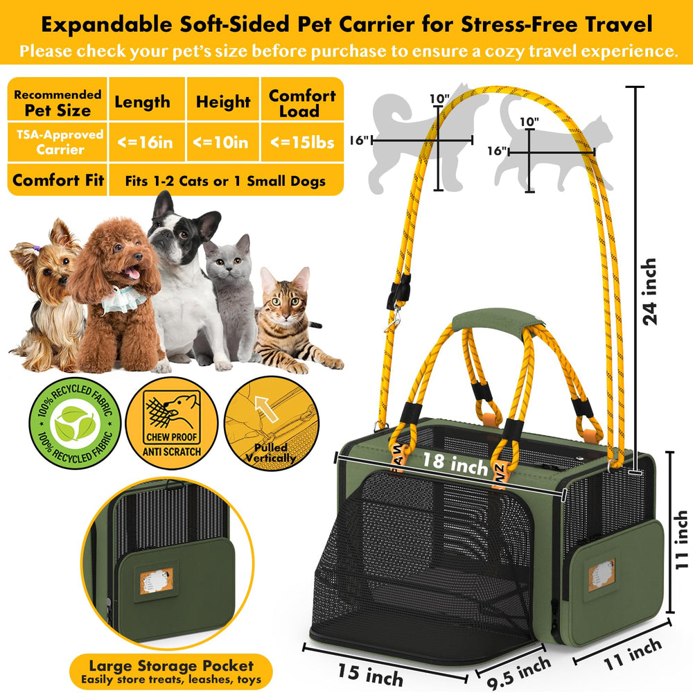 PAWZIDEA under-seat airline-approved design fits cabin space for flights