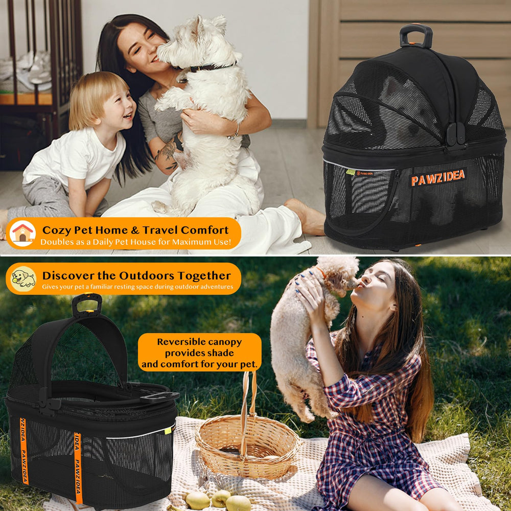 PAWZIDEA washable cushion and breathable mesh promote comfort