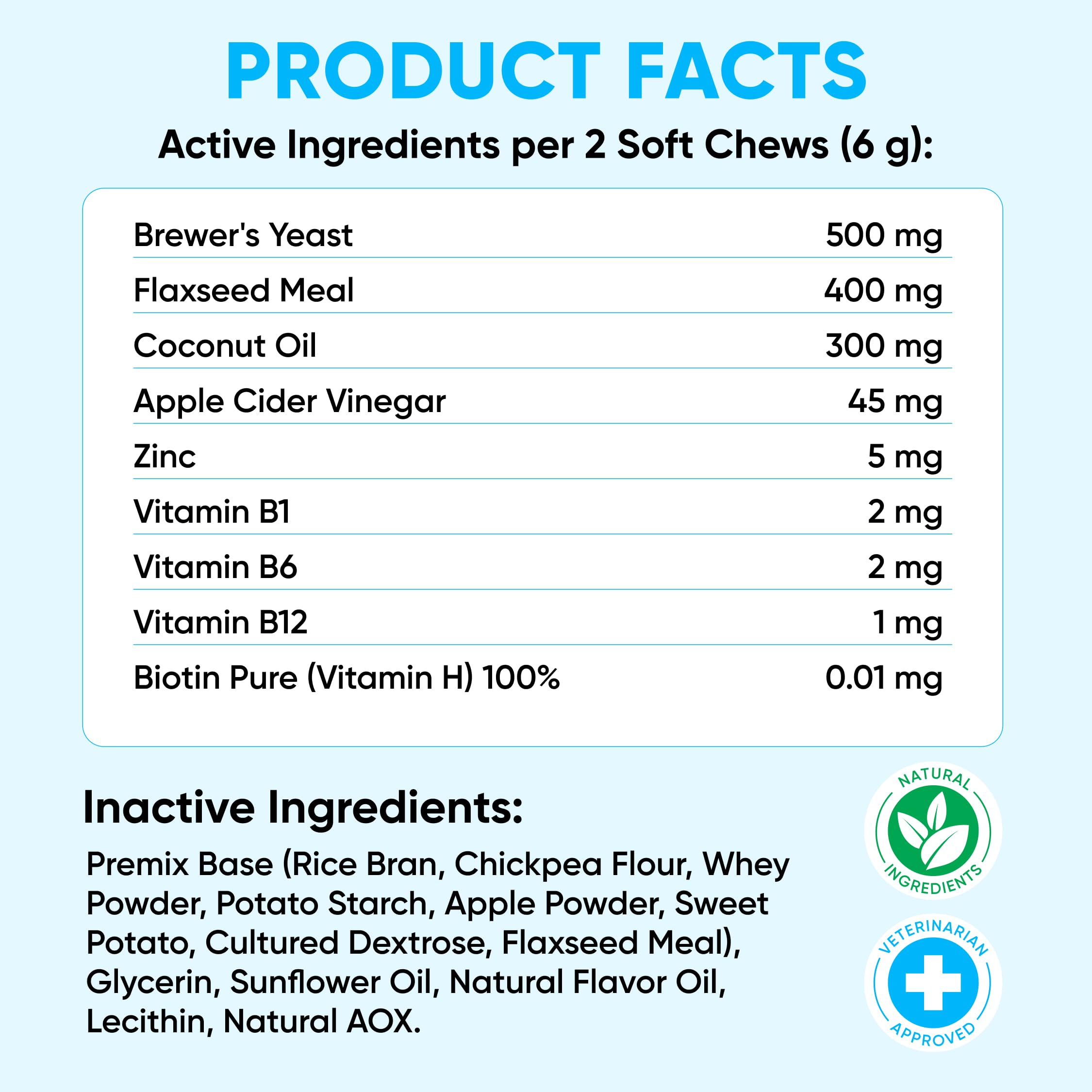 Pawzitive Pets natural-ingredients highlight coconut-oil flaxseed biotin benefits.