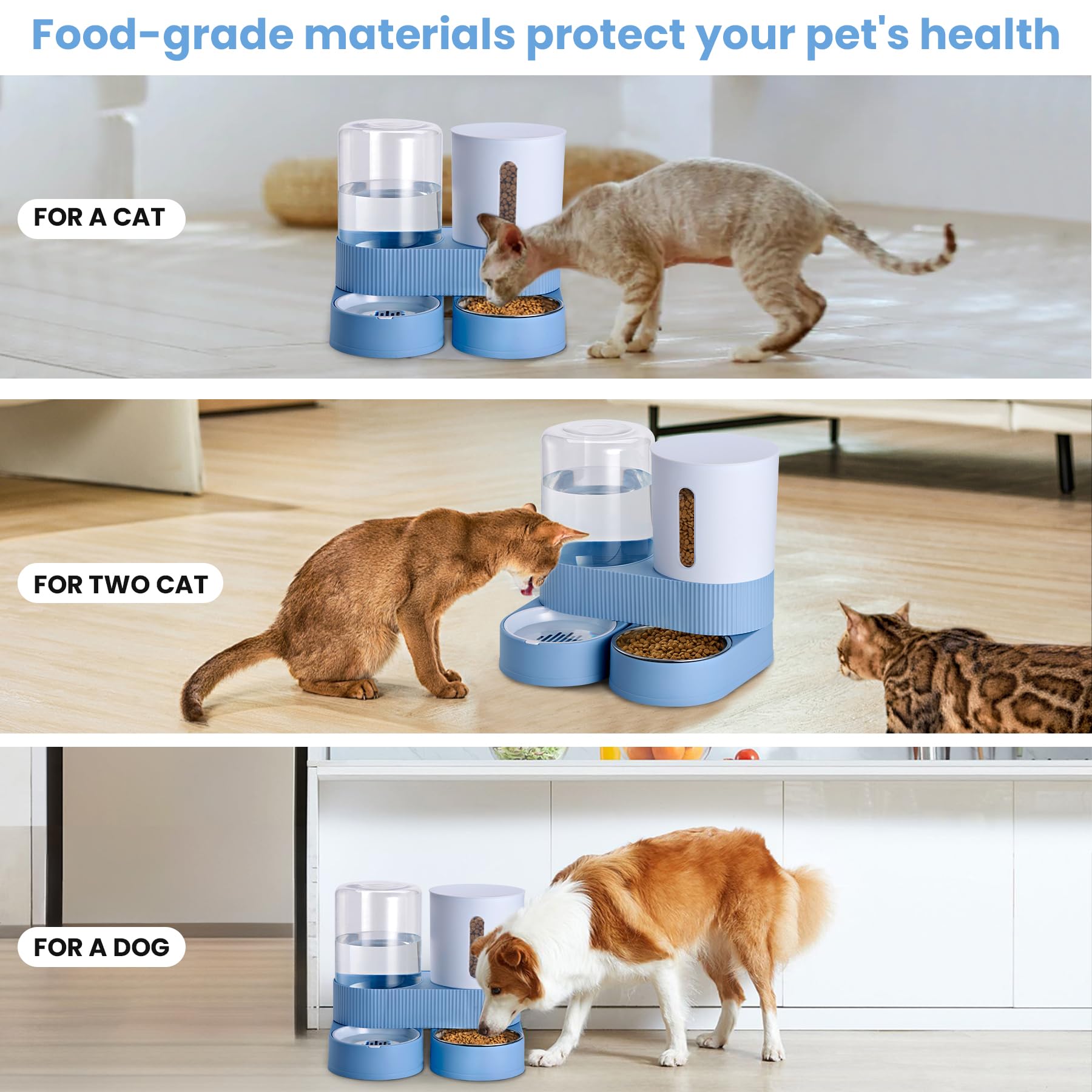 Pawzone non-slip feet keep feeder steady on any surface.