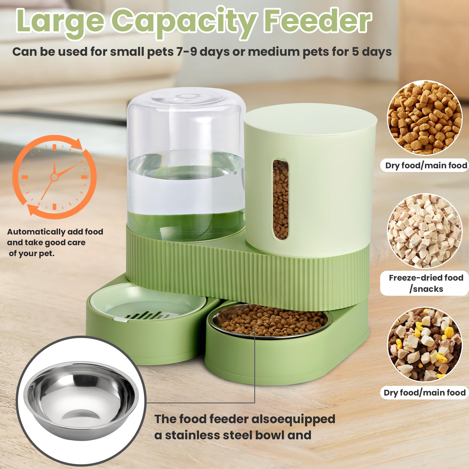 Pawzone food bowl set shows safe, easy-to-clean materials and non-slip base