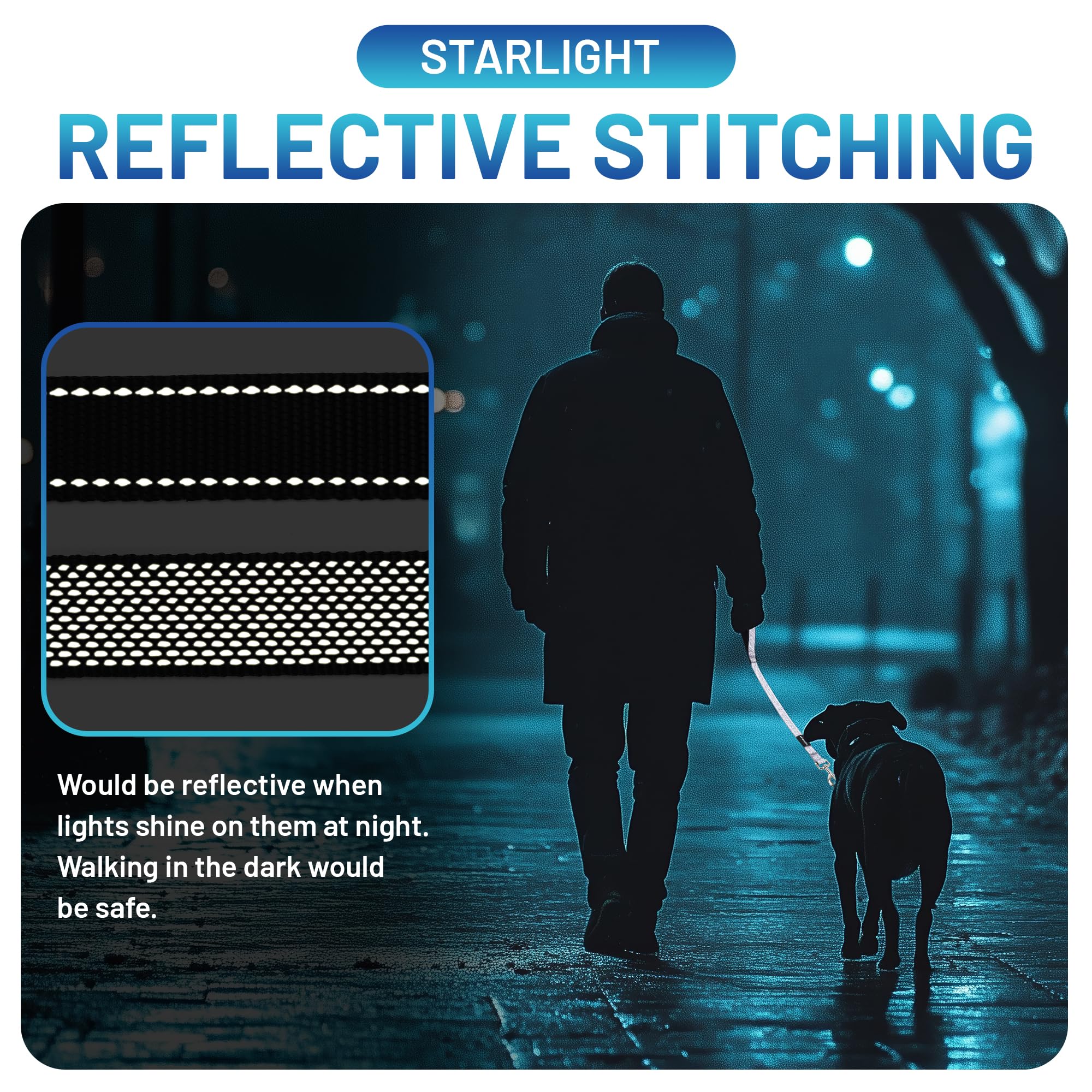PAWZPAL wide-padded-handle leash minimizes hand fatigue during long treks