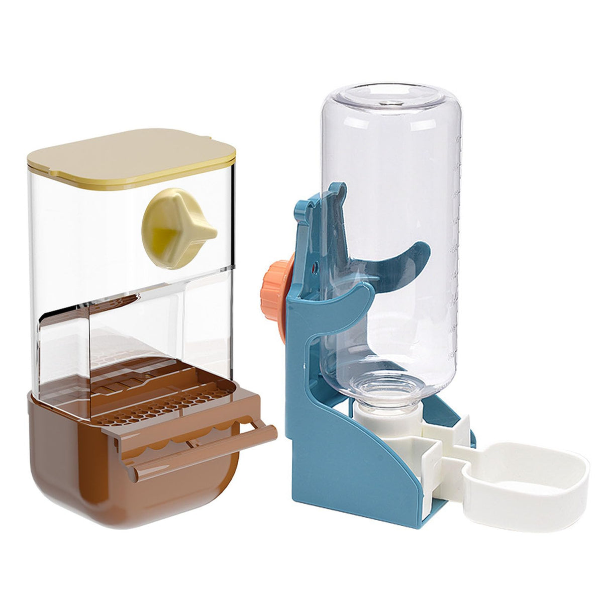 Paxlkuao automatic bird feeder cage setup shows mess free feeding with easy refills