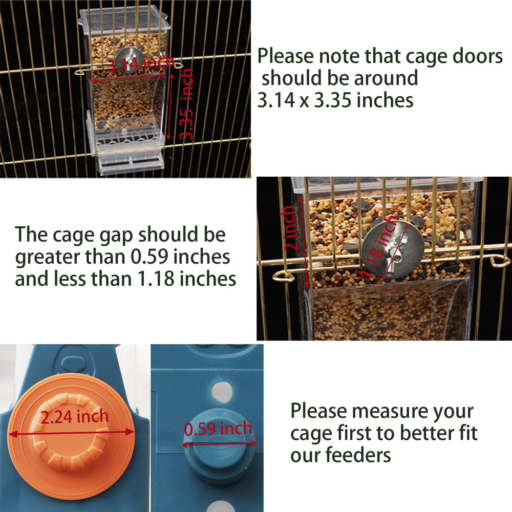 Paxlkuao Dark Green feeder fits small bird cages