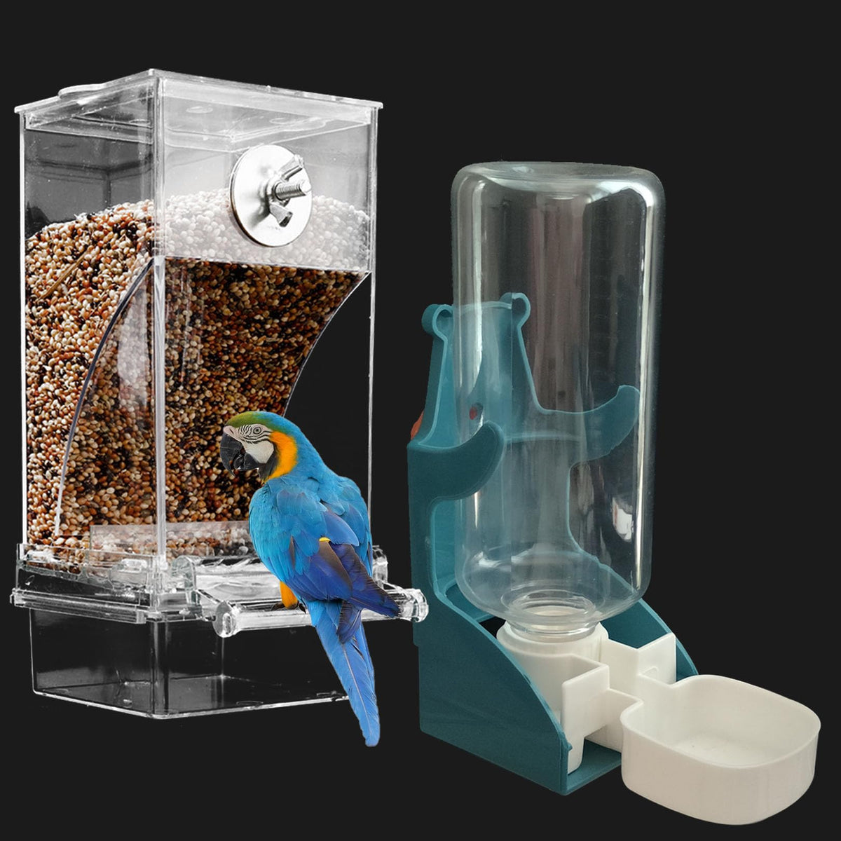 Paxlkuao No Mess Bird Feeder Drawer for tidy cage maintenance