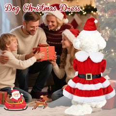 PAYHTOW dog Christmas outfit close-up belt buckle detail for festive look