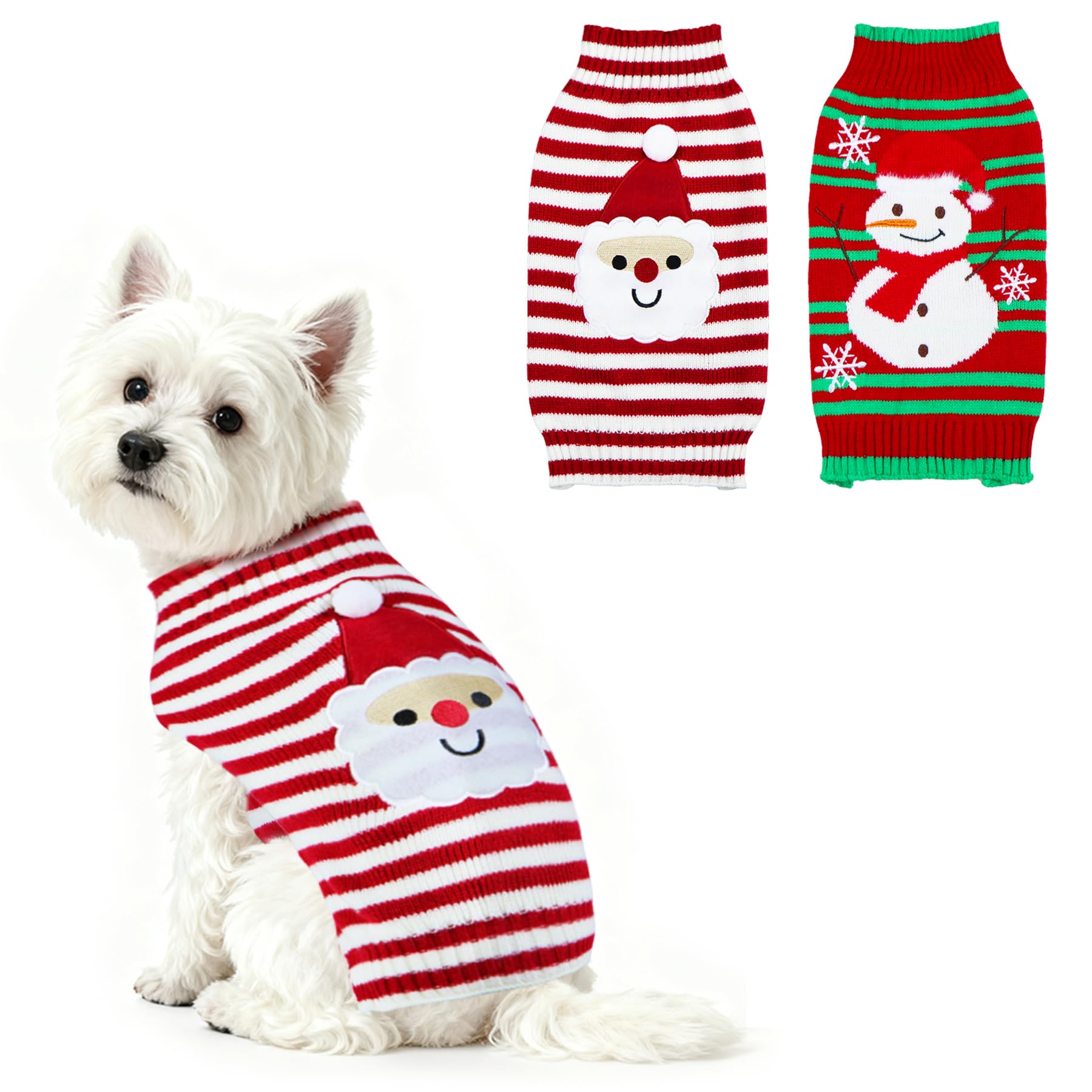 PAYHTOW dog Christmas sweater Santa pattern for festive photo-ready moments.