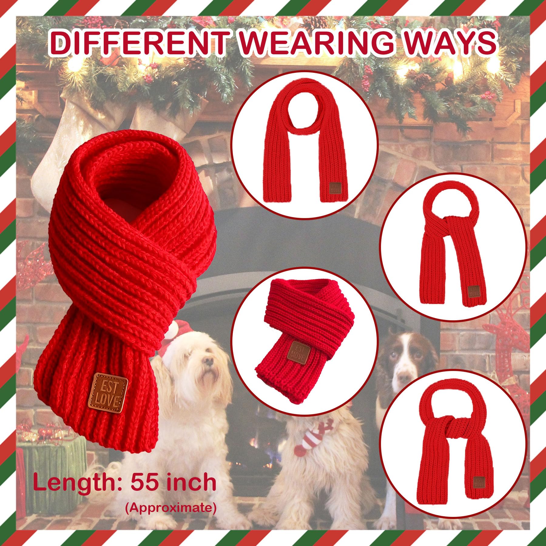PAYHTOW adjustable Santa hat ensures a secure fit for medium to large dogs.