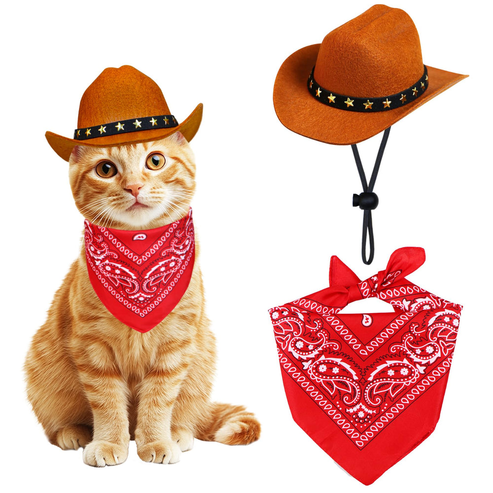 PAYHTOW pet cowboy hat for stylish Halloween photos and cute moments.
