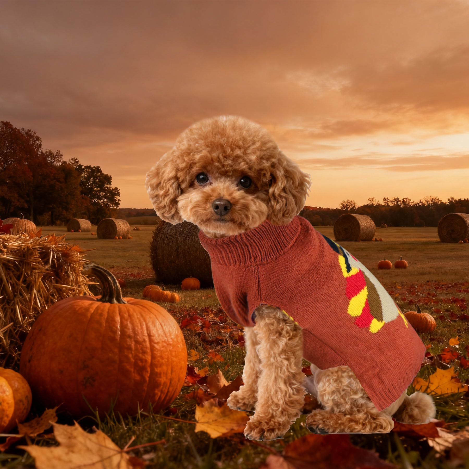 PAYHTOW dog sweater size chart image for accurate fit.