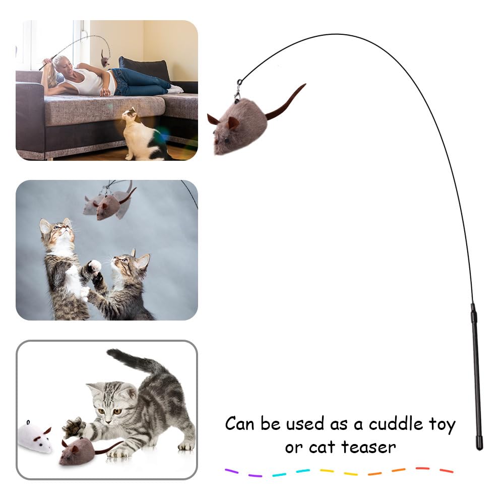 PAZ'S GIFT cat wand toy catnip infused tease attract