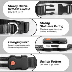 PcEoTllar rechargeable dog collar supports long-lasting glow between charges.