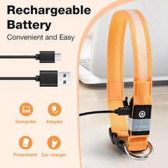 PcEoTllar rechargeable LED dog collar waterproof for swimming adventures