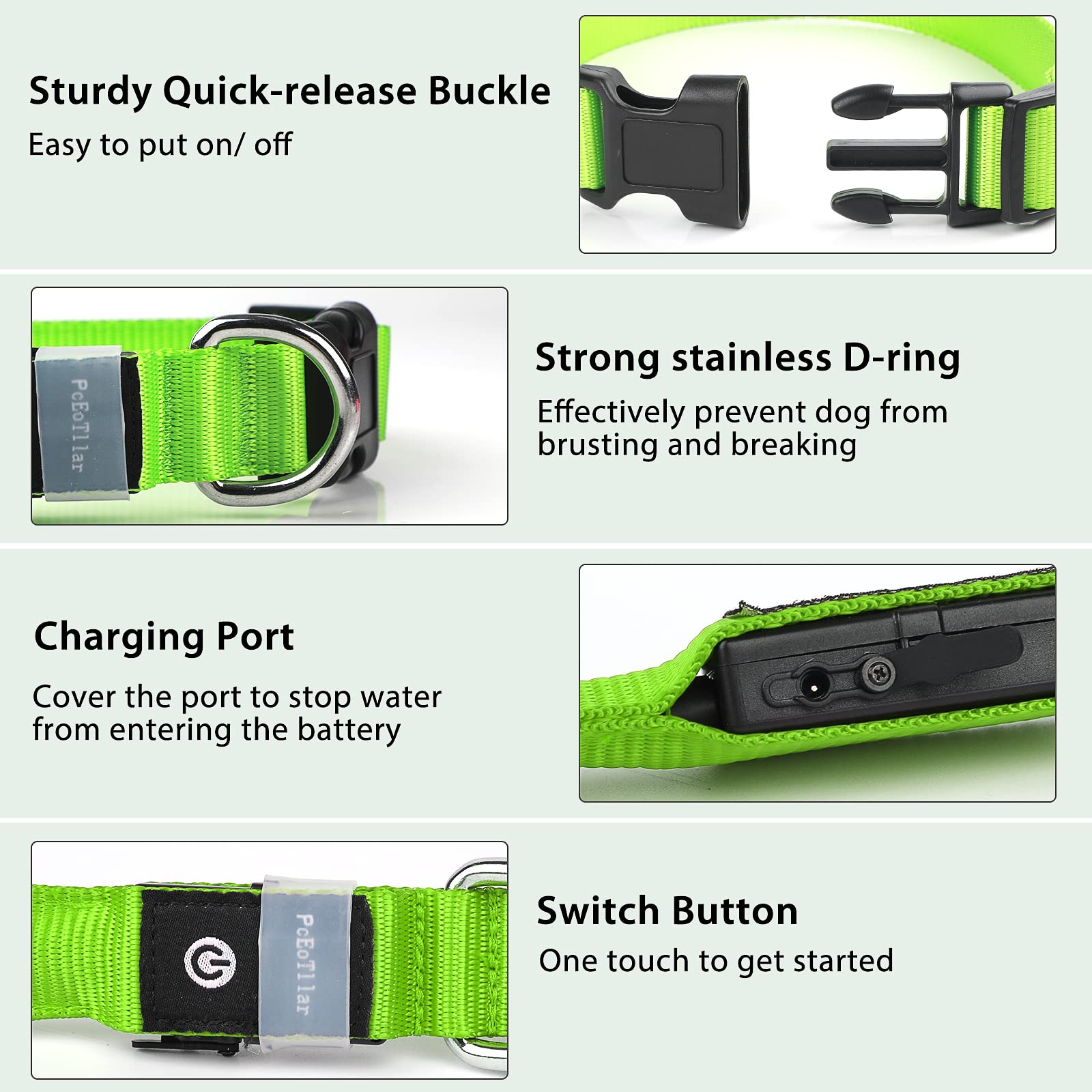 PcEoTllar rechargeable USB dog collar charging for convenient everyday use