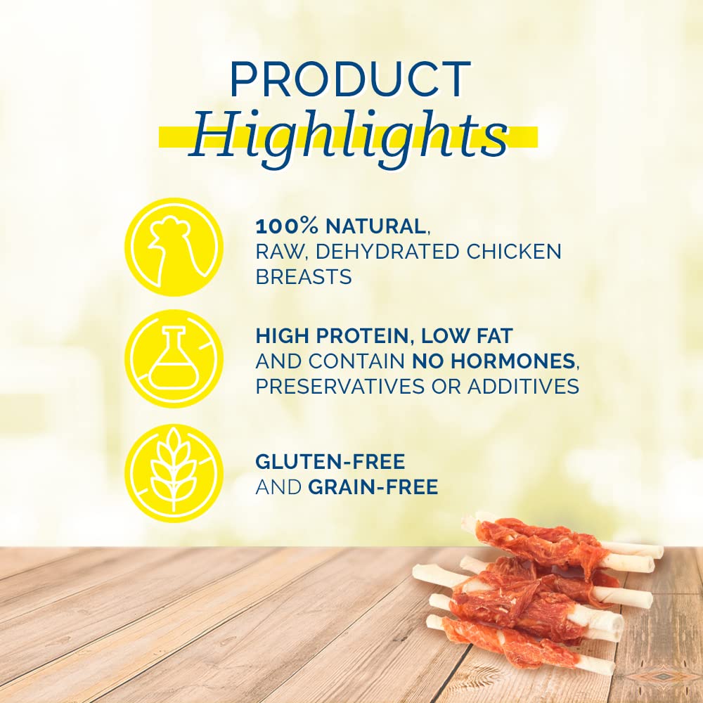 PCI Chick N Hide dog treats side view; all-natural ingredients, no fillers.