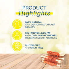 PCI Chick N Hide dog treats side view; all-natural ingredients, no fillers.