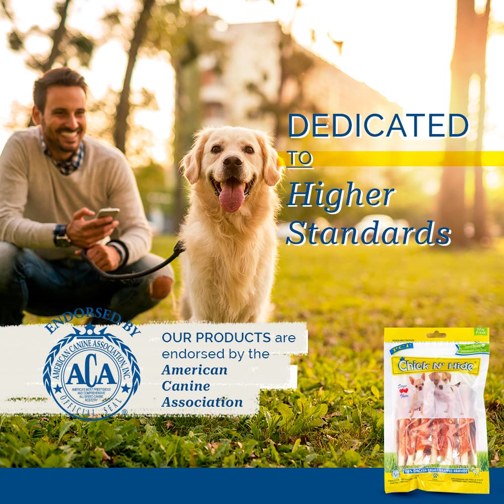 PCI Chick N Hide endorsement badge; American Canine Association approved.