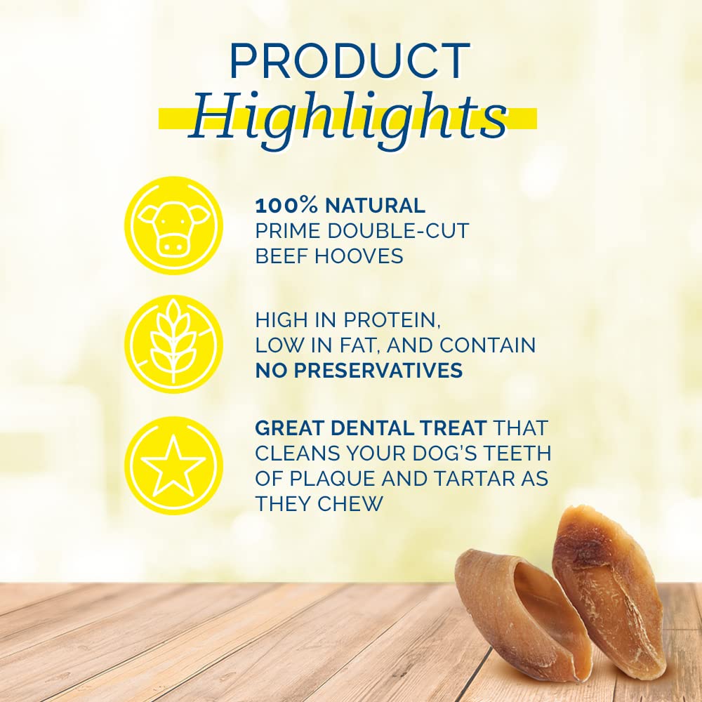 PCI Cow Bones 10 Pack dog chew serving emphasizes long-lasting chew