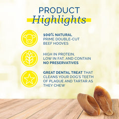 PCI Cow Bones 10 Pack dog chew serving emphasizes long-lasting chew