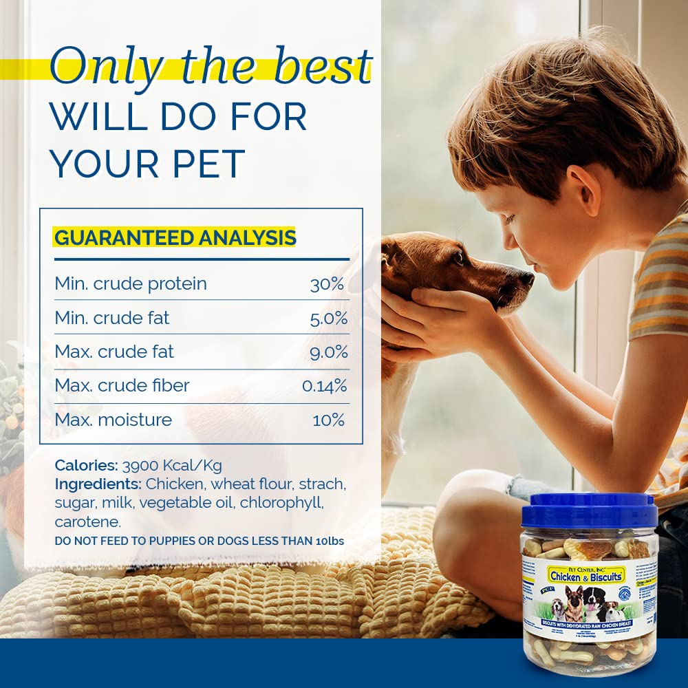 PCI Pet Center Inc. crunchy dog treats emphasizing protein-rich snacking for active dogs