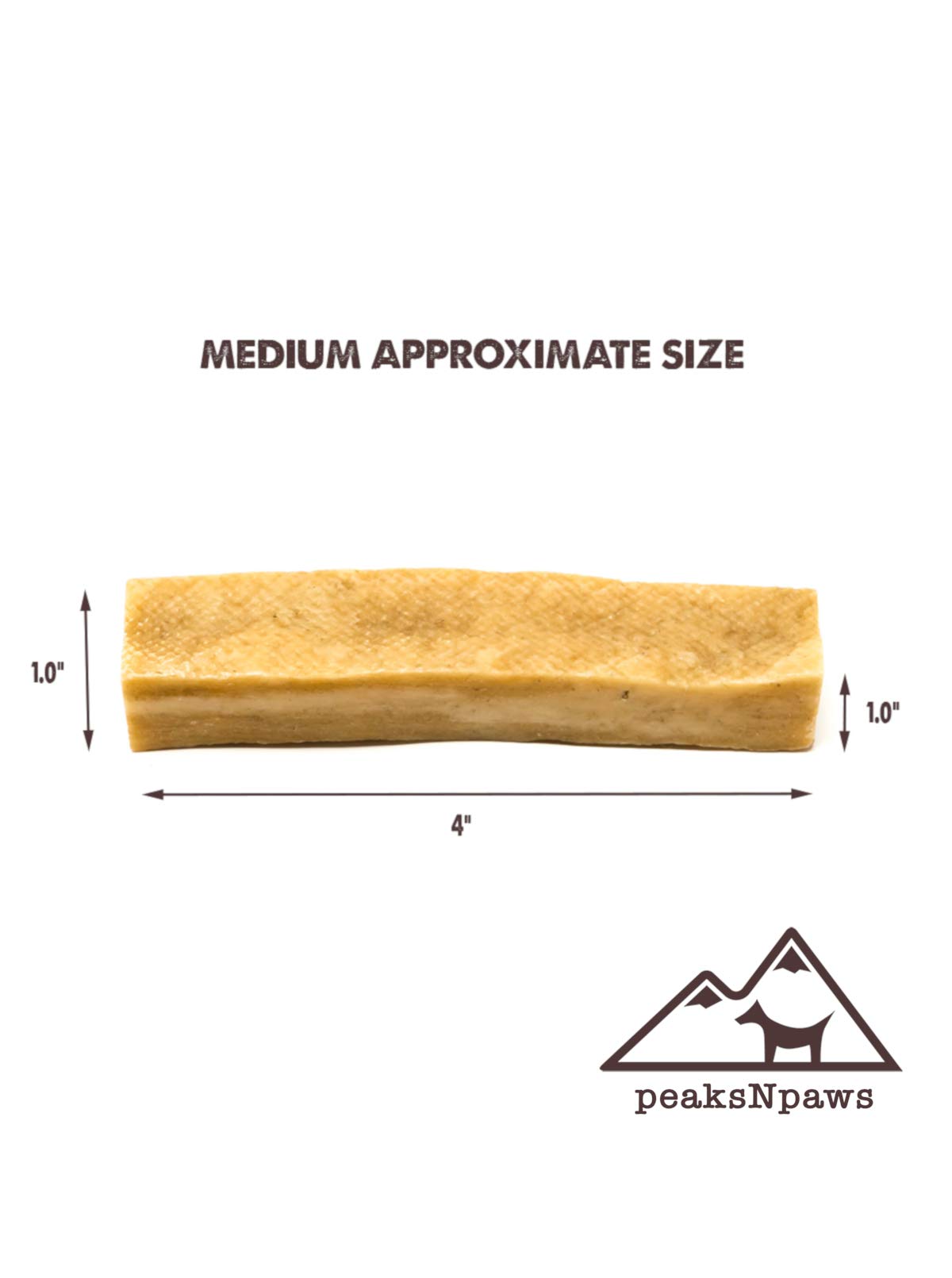 peaksNpaws Yak Cheese Himalayan Chews ingredients panel shows simple natural components