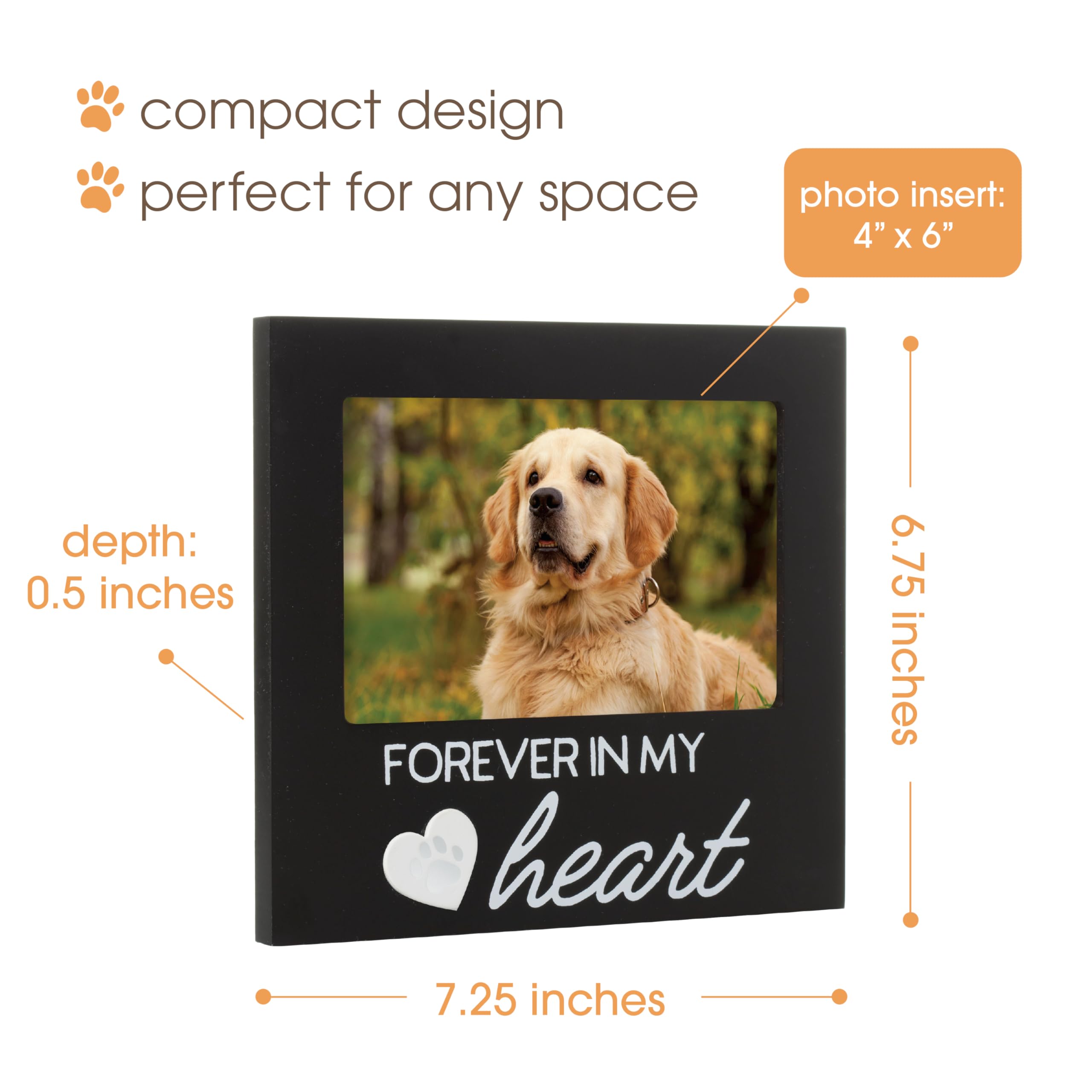 Pearhead Forever In My Heart frame wall-hanging option for serene pet remembrance