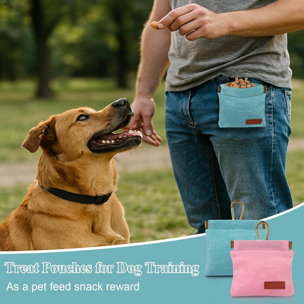 PEASUG 2Pcs Dog Treat Pouches waterproof-oxford-cloth protects snacks in any weather.
