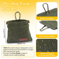 PEASUG dog treat pouches with carabiner clip for secure attachment.
