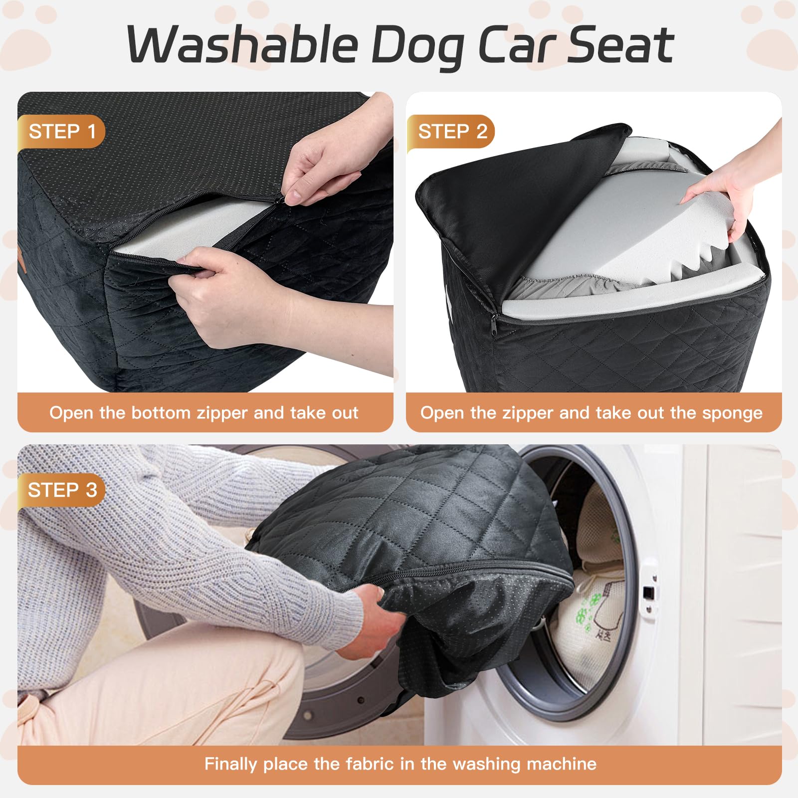 PEATCEC dog car seat installation in car for quick setup