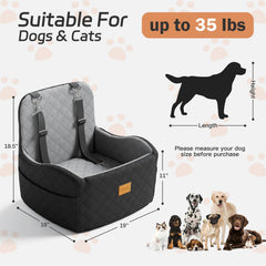 PEATCEC dog car seat with seamless bottom preventing item slipping