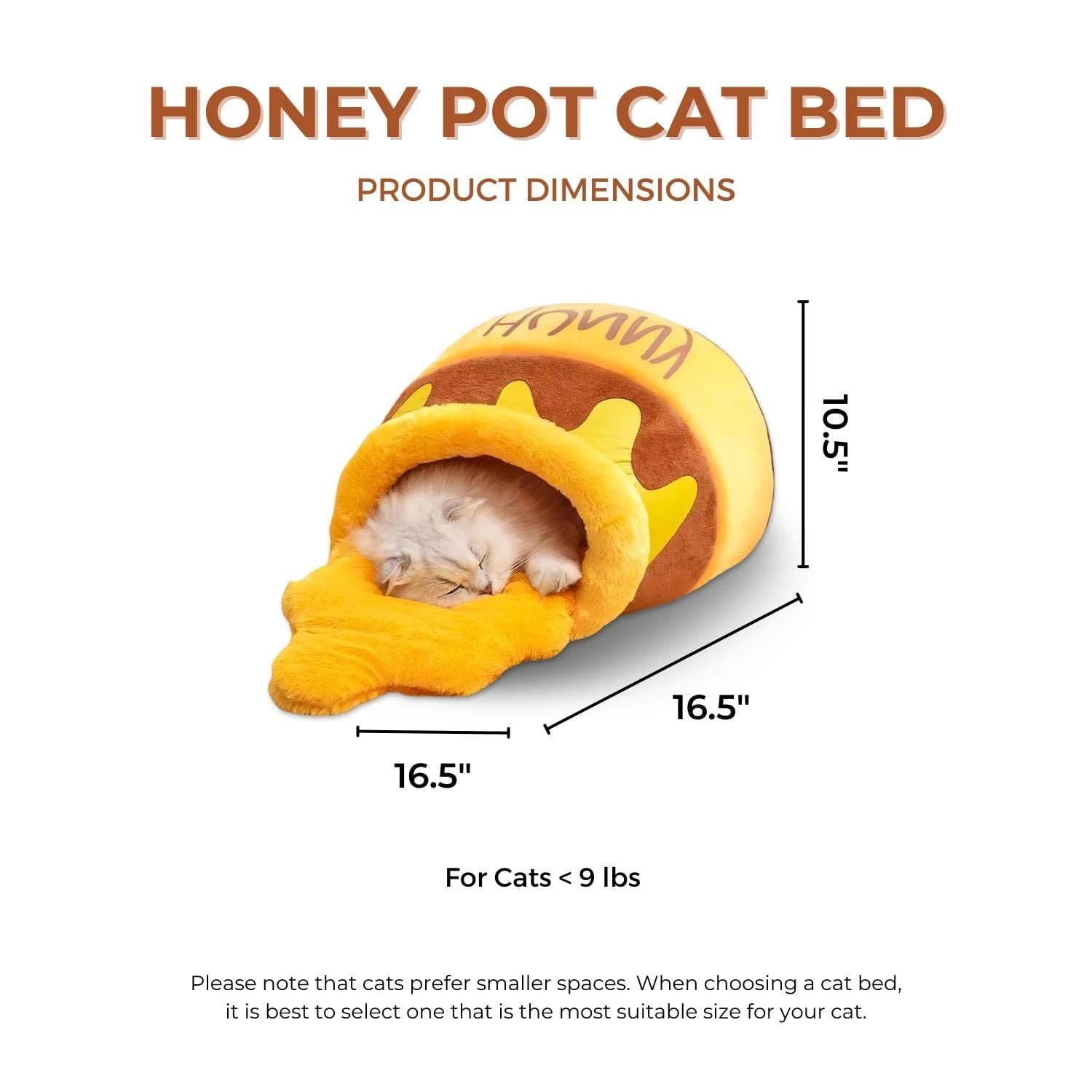 PECHVINO Honey Pot Cat Bed washable materials enable simple hygiene