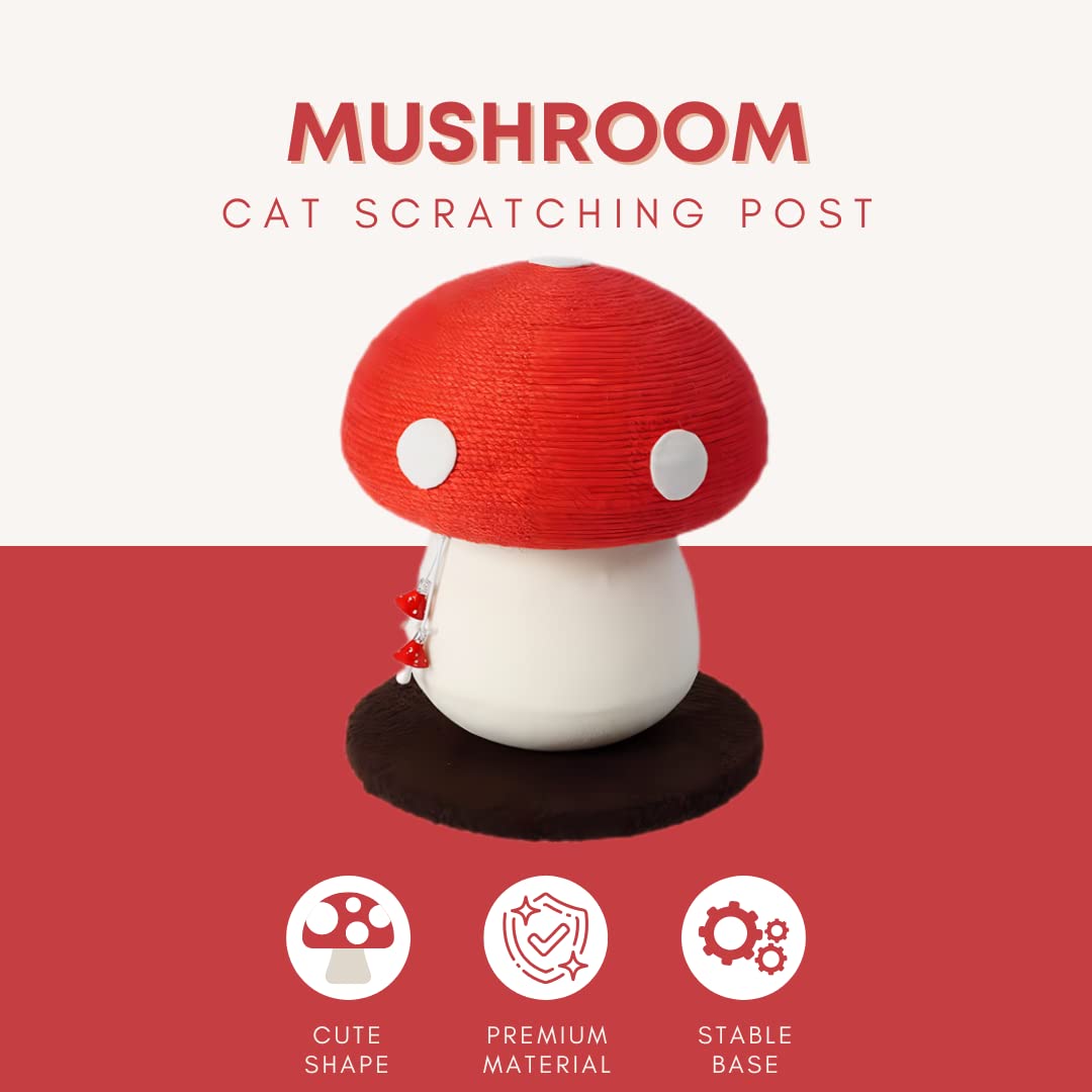 PECHVINO mushroom scratching post sisal wrap detail for durable scratching