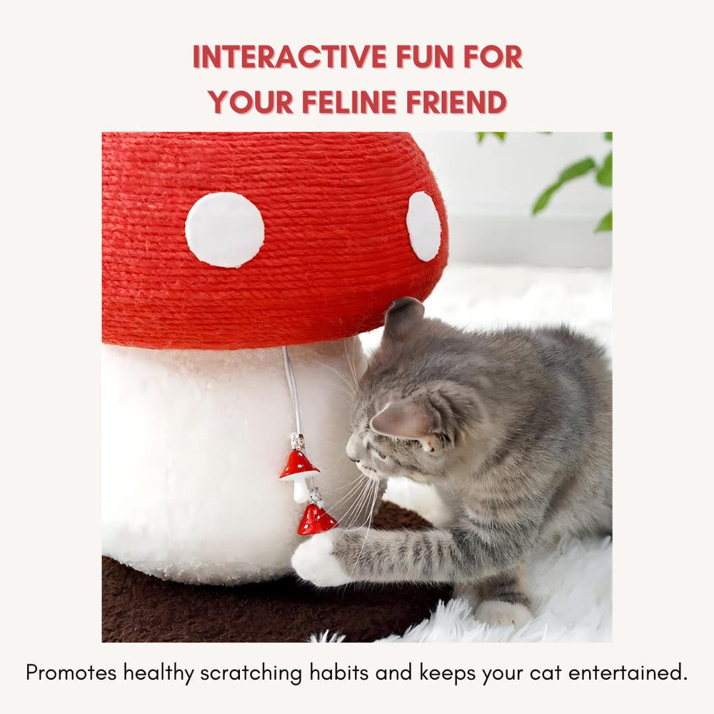 PECHVINO mushroom scratching post vertical stretch suited for small to medium cats