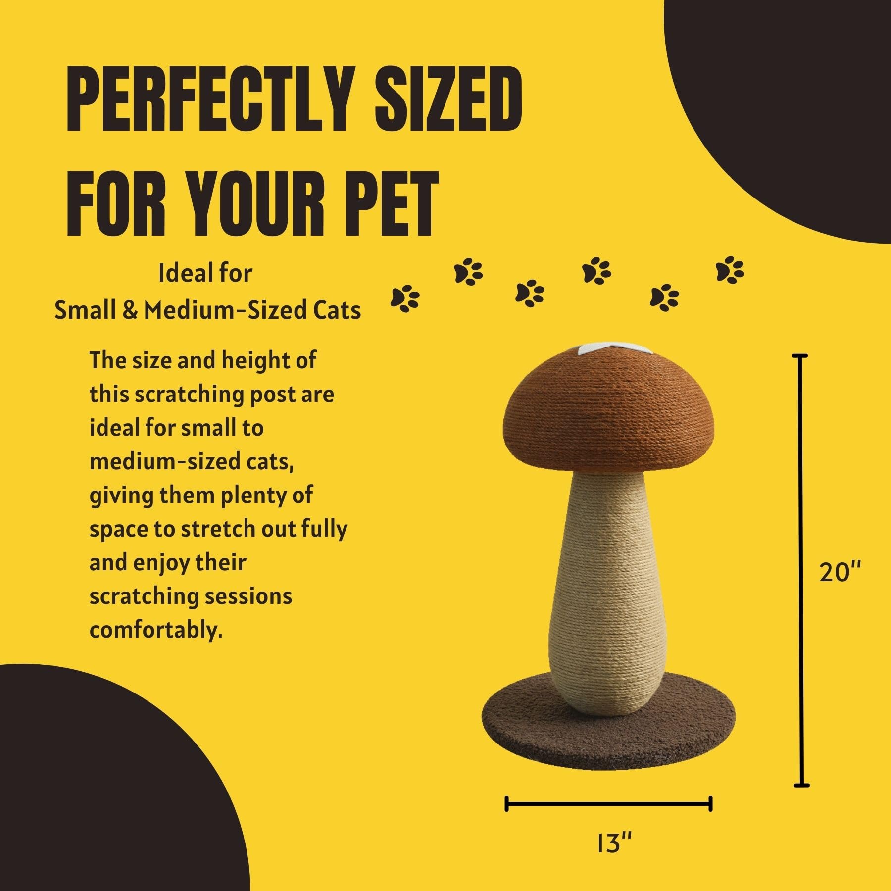 PECHVINO Shiitake stable base ensures safe, steady play during climbing and scratching.