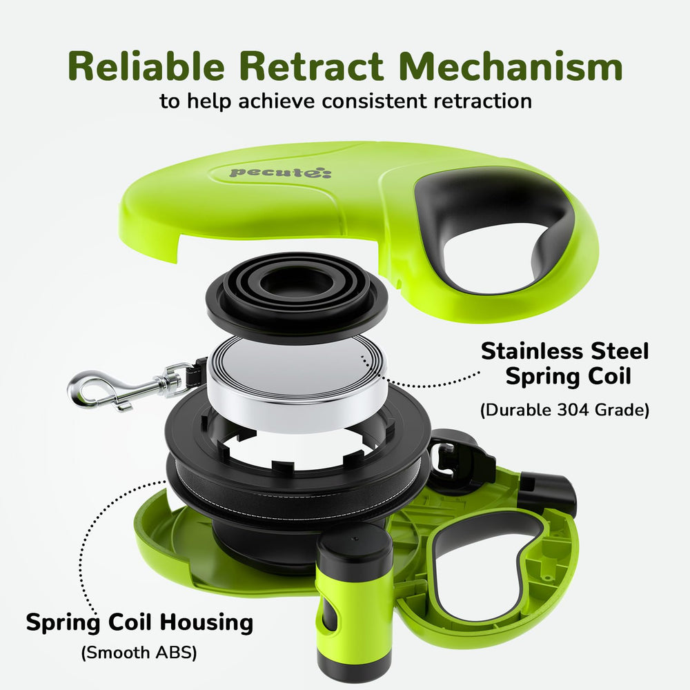 Pecute 32ft leash braking system provides controlled stops for safety.