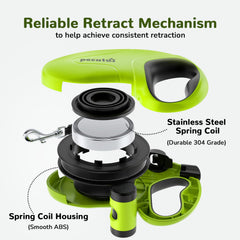 Pecute 32ft leash braking system provides controlled stops for safety.